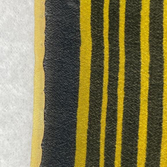 Silk Chiffon Scarf Hand Rolled Geometric Printed Wrap Square Green Black 31" Vtg - Picture 9 of 13